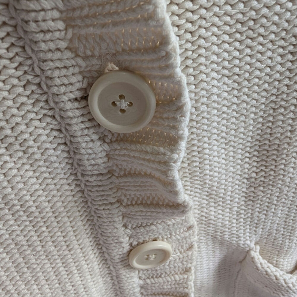 GAP Cream Chunky Knit Button-down Cardigan Sweater Size Large - Picture 4 of 4